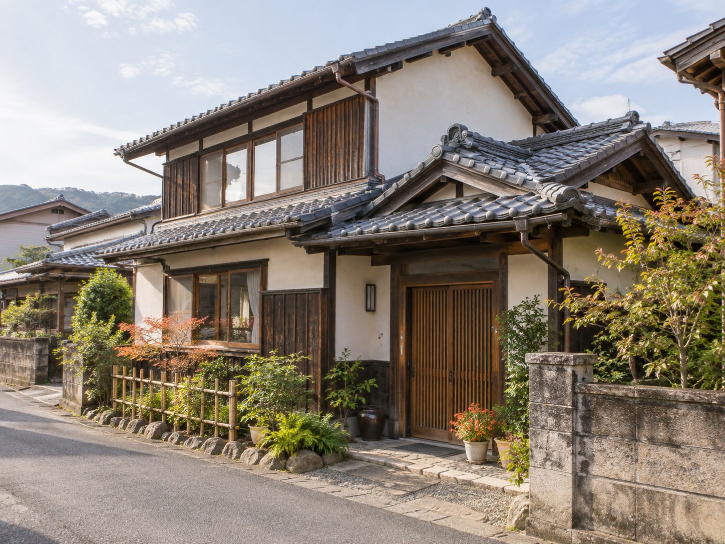 手入れされた古い日本家屋の生成イメージ